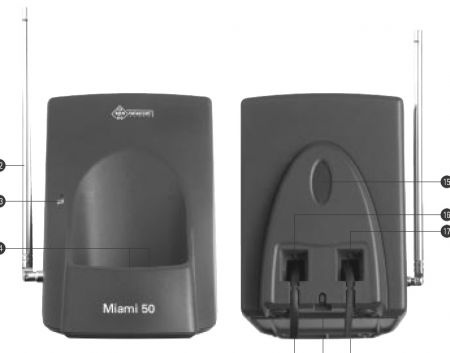 Zwarte draadloze KPN telefoon Miami 50 NIEUW - Afbeelding 3