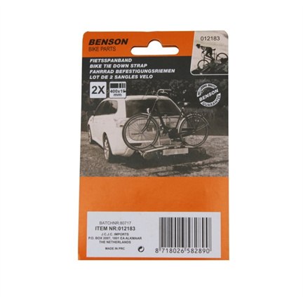 Fietsriempjes met metalen gesp t.b.v. fietsdrager 2 stuks - Afbeelding 2
