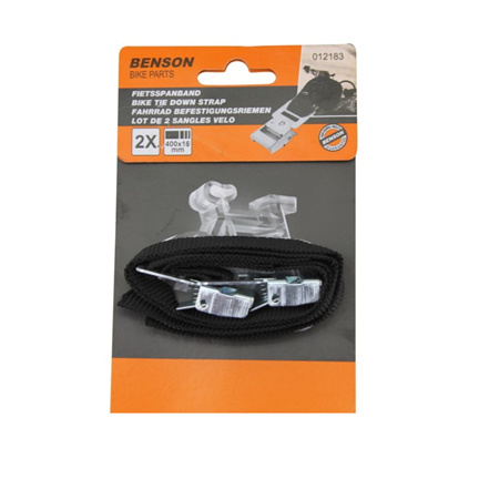 Fietsriempjes met metalen gesp t.b.v. fietsdrager 2 stuks - Afbeelding 3