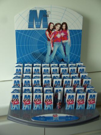 PARFUM ROLLER DISPLAY M-KIDS MET 8 FLESJES NIEUW