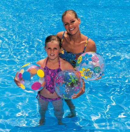STRANDBAL 61 CM 3 ASS. KLEUREN DECORS NIEUW
