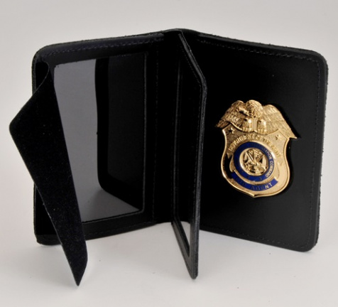 ID Card Holder, Leather Badge Holder Wallet, Neck Chain Badge Holder Wallet - Afbeelding 3