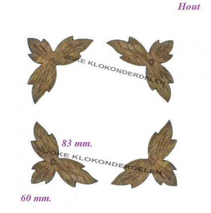 === 4 Klok hoeken = hout = oud === 39632