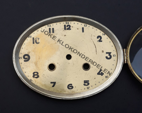 Pendule deur / wijzerplaat = bol glas = 41362 - Afbeelding 2
