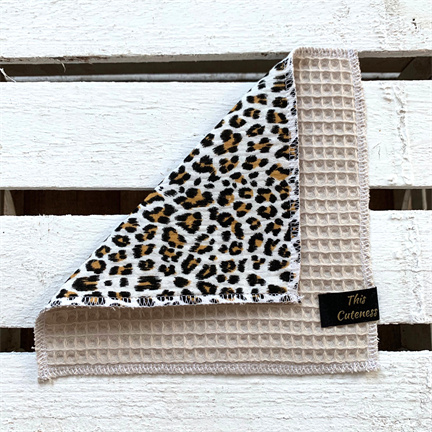 Knuffeldoekje Beige Leopard