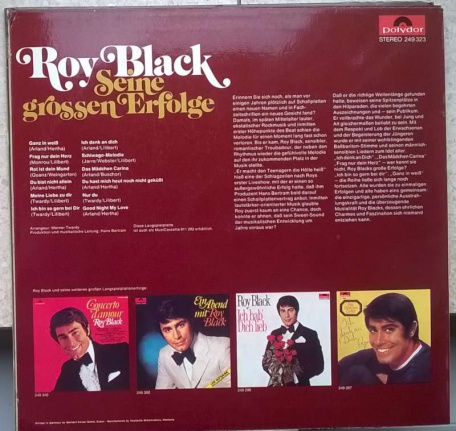 LP Roy Black - Seine Grossen Erfolge - Afbeelding 2