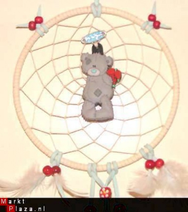 ME to YOU Beer/TATTY TEDDY Dromenvanger / Dreamcatcher: Ring=13cm - Afbeelding 2