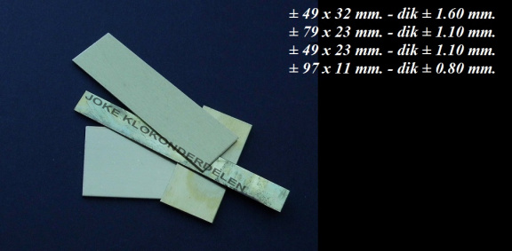 Messing plaatjes voor reparatie doeleinden =36452 - Afbeelding 2