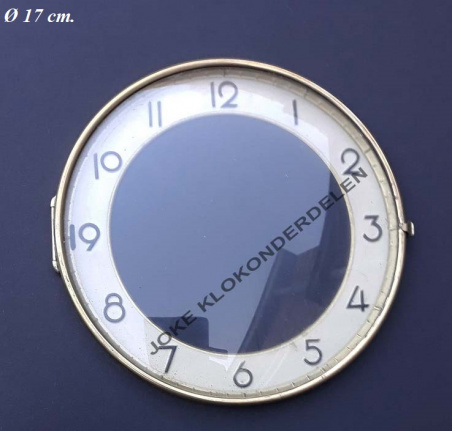 Pendule deur / wijzerplaat = bol glas = 41471