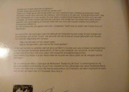 Kaatje bij de sluis - Menu Classique de Restaurant - LP - Afbeelding 2