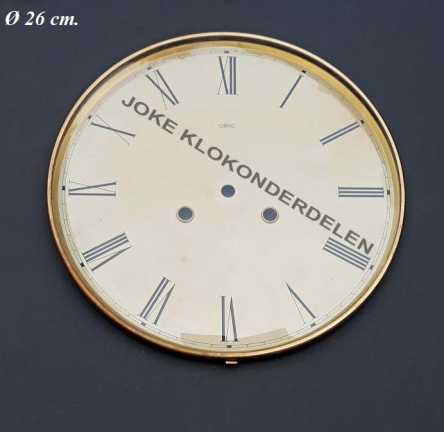 = Klokdeur / wijzerplaat = bol glas = 41494