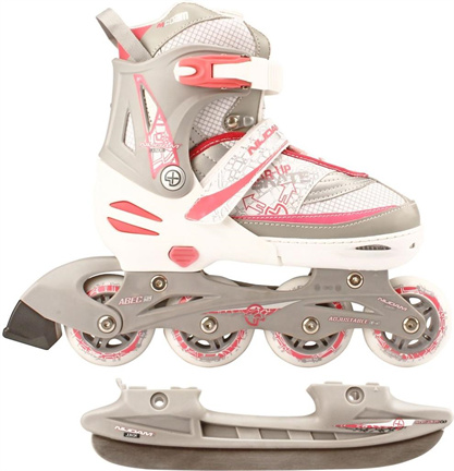 Nijdam Junior Skate/Schaats Combo - Semi-Softboot - Wit - Maat 35-38 (19JP / 1098) - nr. 1
