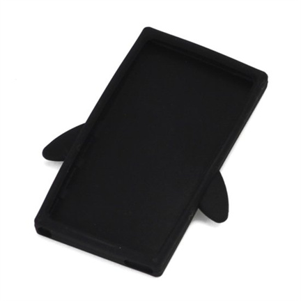 Zwart Pinguin hoesje iPod Nano 7 silicone 3D - Afbeelding 2