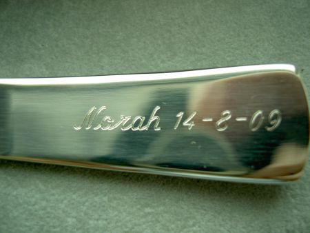 Graveervoorbeeld Kinderbestekje ( schrijfletters)