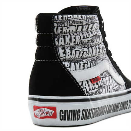 Vans x Baker Skateboards Sk8-Hi Pro Zwart Wit Schoenmaat EU : 40 - Afbeelding 4