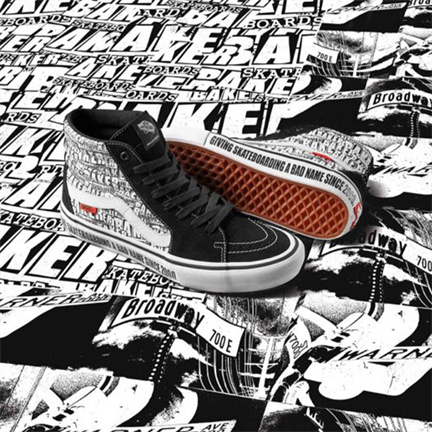 Vans x Baker Skateboards Sk8-Hi Pro Zwart Wit Schoenmaat EU : 40 - Afbeelding 7