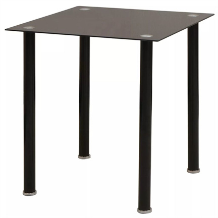 Eetkamerset tafel en stoel zwart 3-delig