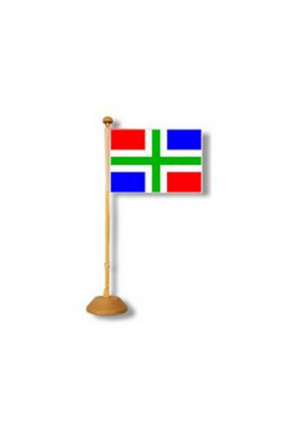 Tafel vlag met standaard Groningen - nr. 1