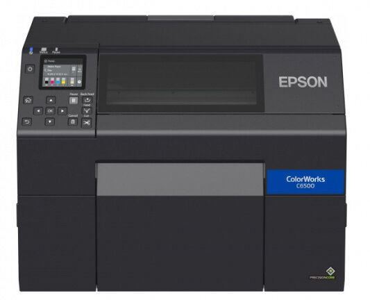 Epson ColorWorks CW‑C6500Ae kleuren etiketten printer cutter disp USB Ethernet zwart C31CH77102