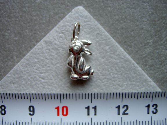 Zilveren Konijn 12.5 mm (massief)
