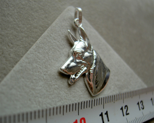 Zilveren herdershond herder hanger groot - Afbeelding 3