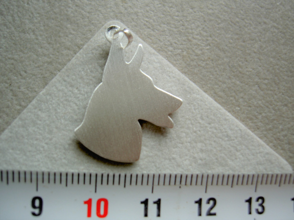 Zilveren herdershond herder hanger groot - Afbeelding 4