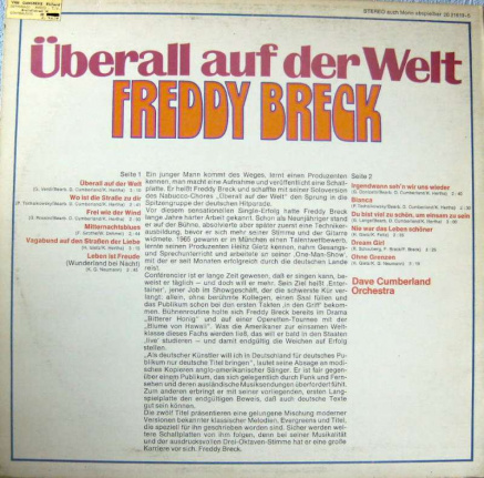 LP Freddy Breck - Überall auf die Welt - Afbeelding 2
