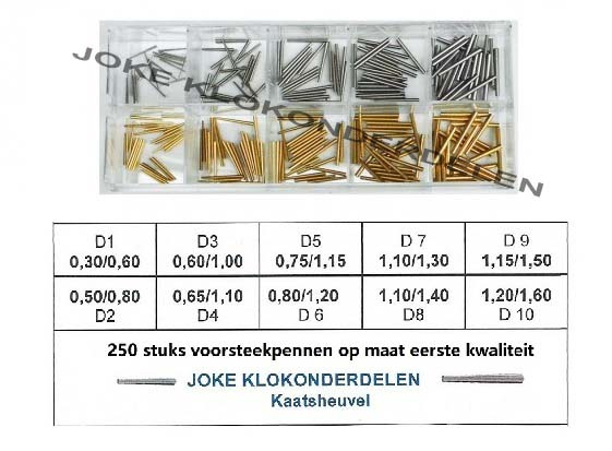 Box 250 Konische voorsteek stiften = 36704