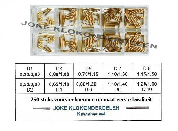 = Box 250 Konische voorsteek stiften = 34766