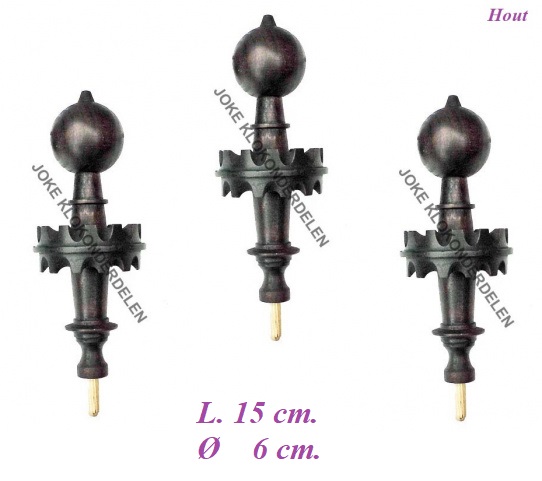 3 Tollen = Friese staartklok = nieuw = 41526 - Afbeelding 2