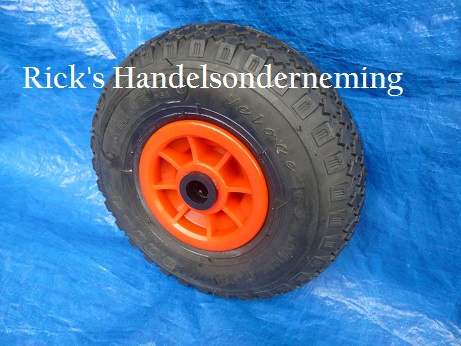 Bolderkarwiel / luchtbandwiel 3.00-4 op velg met naaldlager - Afbeelding 2
