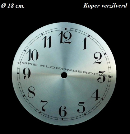 === Wijzerplaat = koper verzilverd = nieuw === 35860