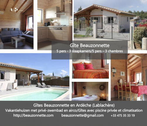 vakantiewoning met prive zwembad, airco en TV Vlaanderen in FR (Zuid-Ardeche) - nr. 1
