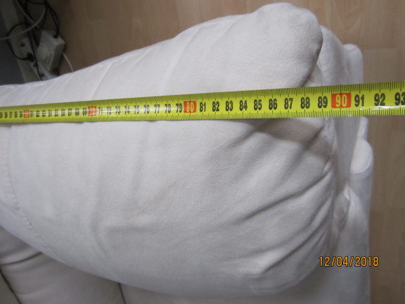 2 zitsbank bekleding stof kleur creme br.160 diep 90 zithoogte 48cm - Afbeelding 5