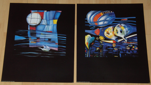 ABSTRACT ZWART BLAUW 2 POSTERS NIEUW