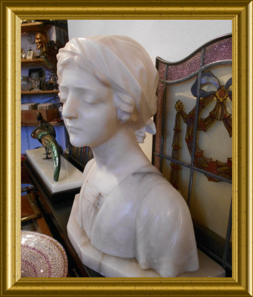 Antieke marmeren buste // antique marble buste - Afbeelding 4