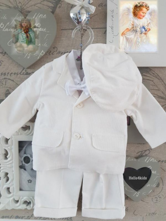 ivoor baby kostuumpje bruidsjonker pakje doop kleding samuel - Afbeelding 2