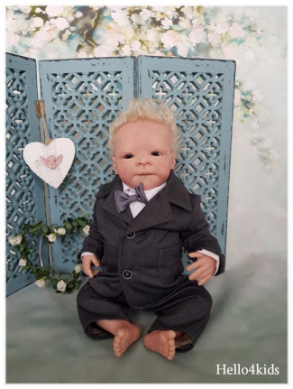 ivoor baby kostuumpje bruidsjonker pakje doop kleding samuel - Afbeelding 3