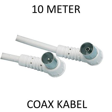 HQ haakse coax kabel 10 meter - Afbeelding 2