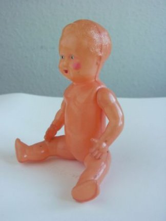 Oud celluloid popje // vintage celluloid doll - Afbeelding 2