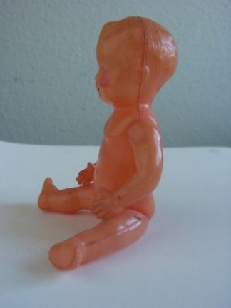 Oud celluloid popje // vintage celluloid doll - Afbeelding 4