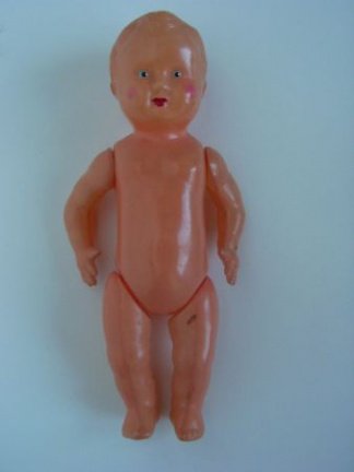 Oud celluloid popje // vintage celluloid doll - Afbeelding 5