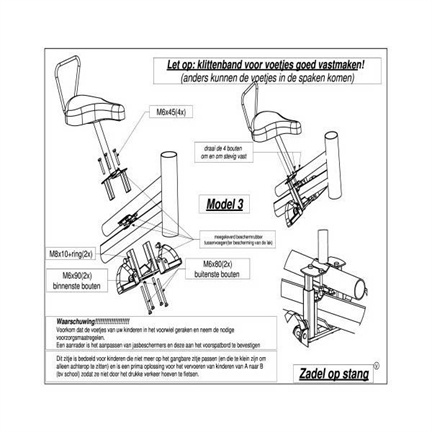 Zadel Op Stang 3 - Zwart | Dames (Aluminium) - Afbeelding 2