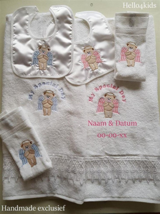 blauwe Maxi cosi voetenzak buggy kinderwagen doop broderie - Afbeelding 8