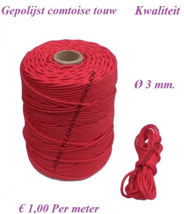 Gepolijst comtoise touw = prijs per meter = 29963