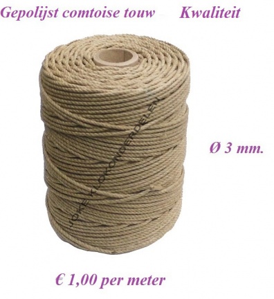 Gepolijst comtoise touw = prijs per meter = 29989