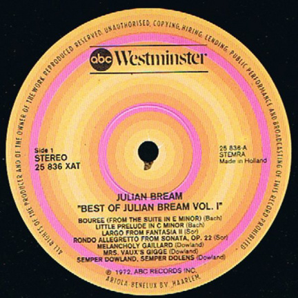 LP The best of Julian Bream - Afbeelding 2