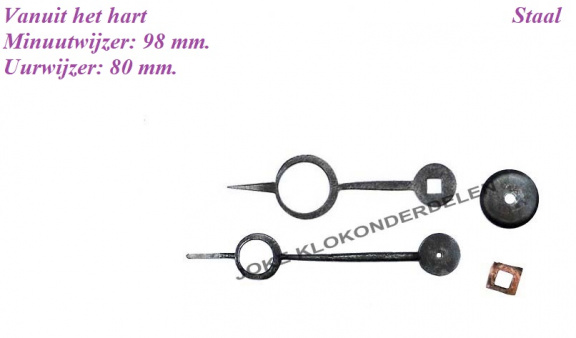 === Comtoise wijzers = staal = oud === 41010