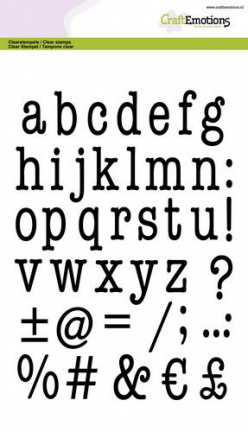 Craftemotions, Clearstamp A5-formaat, handletter kleine letters, hoogte 27mm - nr. 1