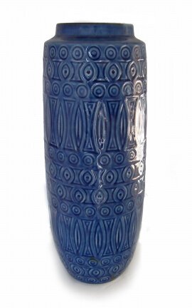 Grote blauwe West Germany vaas - Afbeelding 2